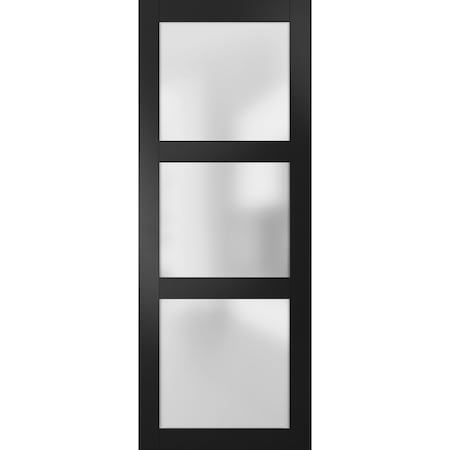 Sartodoors Slab Interior Door, 36" x 96", Black LUCIA2552S-BLK-3696